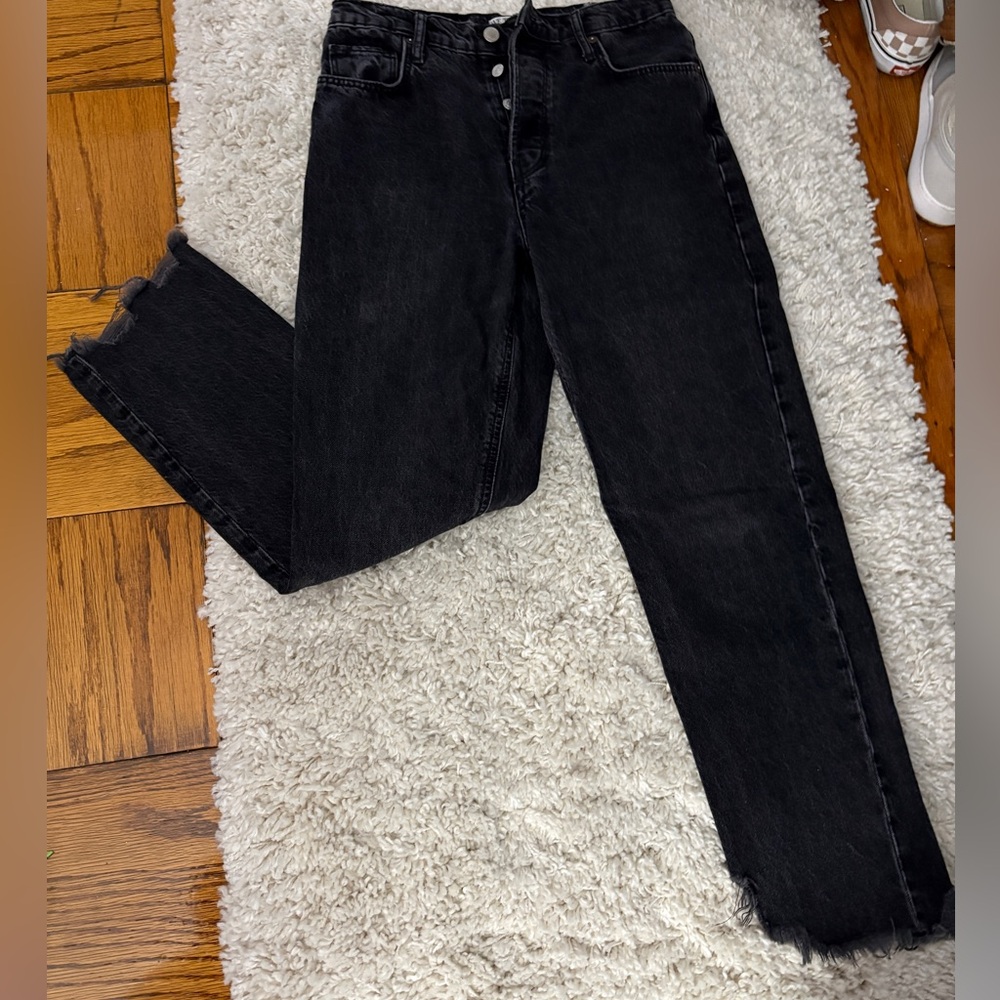 We The Free- Free People Black Washed Ankle Jeans